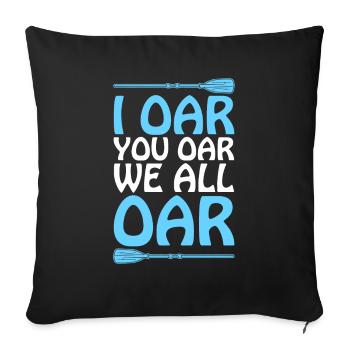 Rafting Fun White Water Rafting - Sofa pillowcase 17,3'' x 17,3'' (45 x 45 cm) - black - Front