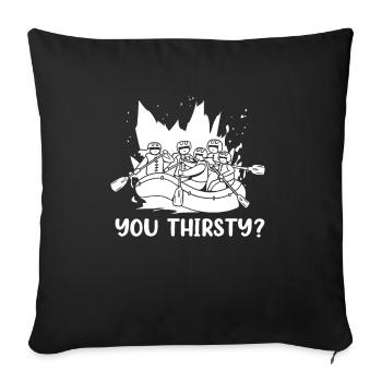 Rafting Fun White Water Rafting - Sofa pillowcase 17,3'' x 17,3'' (45 x 45 cm) - black - Front