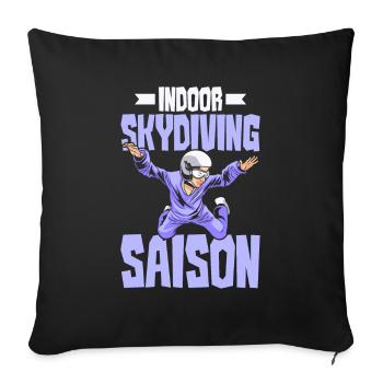 Parachutisme intérieur Indoor Fallschirmspringen - Housse de coussin décorative 45 x 45 cm - noir - Devant