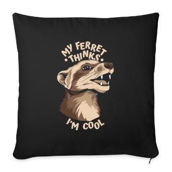 Ferret Iltis Cool - Sofa pillowcase 17,3'' x 17,3'' (45 x 45 cm) - black - Front