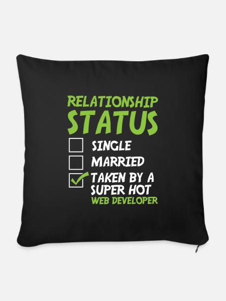 Web Entwickler Webdeveloper Witzig - Sofakissenbezug 45 x 45 cm - Schwarz