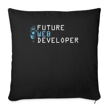 Web Developer Web Developer - Sofa pillowcase 17,3'' x 17,3'' (45 x 45 cm) - black - Front