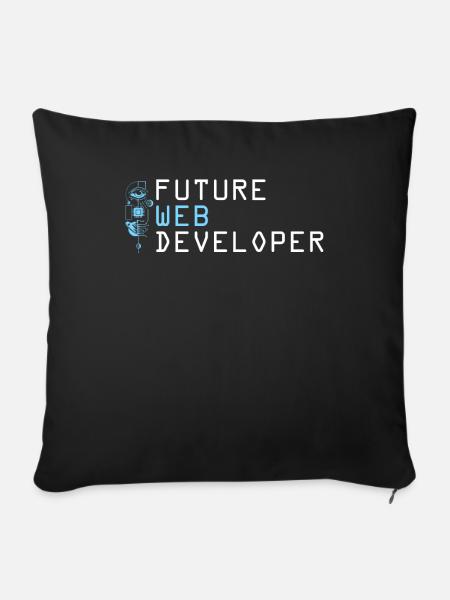 Web Entwickler Webdeveloper - Sofakissenbezug 45 x 45 cm - Schwarz