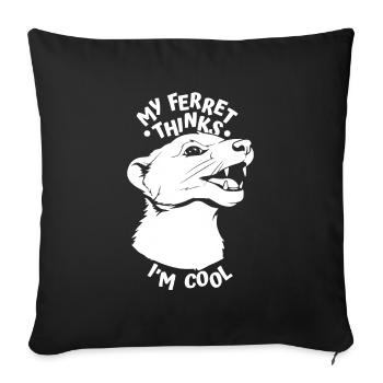 Ferret Iltis Cool - Sofa pillowcase 17,3'' x 17,3'' (45 x 45 cm) - black - Front