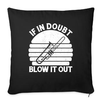Spielmannszug Trombone drôle - Housse de coussin décorative 45 x 45 cm - noir - Devant