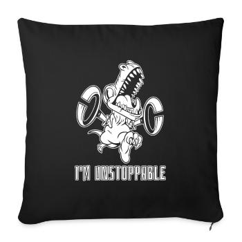 Dinosaur Funny Adult Dinosaur - Sofa pillowcase 17,3'' x 17,3'' (45 x 45 cm) - black - Front