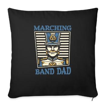 Fanfare de train de fans papa - Housse de coussin décorative 45 x 45 cm - noir - Devant