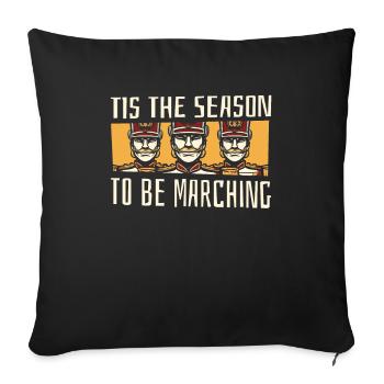 Fan train marching band - Sofa pillowcase 17,3'' x 17,3'' (45 x 45 cm) - black - Front