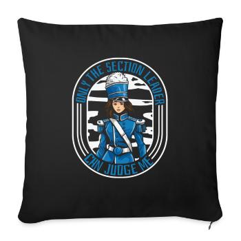 Fan train marching band - Sofa pillowcase 17,3'' x 17,3'' (45 x 45 cm) - black - Front