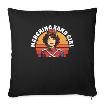 Fan train marching band - Sofa pillowcase 17,3'' x 17,3'' (45 x 45 cm) - black - Front