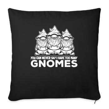 Mushroom Pickers Mushrooms Mushroom Dwarf - Sofa pillowcase 17,3'' x 17,3'' (45 x 45 cm) - black - Front