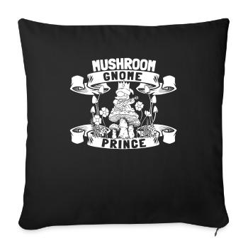 Cueilleurs de champignons Prince Nain de champignons - Housse de coussin décorative 45 x 45 cm - noir - Devant
