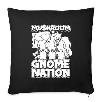 Cueilleurs de champignons Nation de champignons Nain de champignons - Housse de coussin décorative 45 x 45 cm - noir - Devant