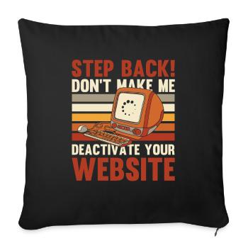 Web Entwickler Webdeveloper Witzig - Sofakissenbezug 45 x 45 cm - Schwarz - Vorne