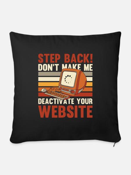 Web Entwickler Webdeveloper Witzig - Sofakissenbezug 45 x 45 cm - Schwarz