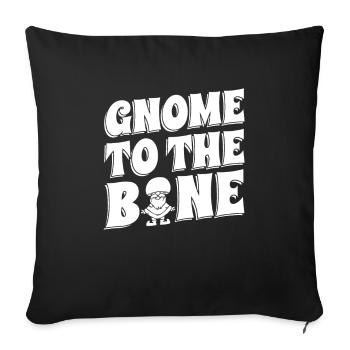 Mushroom pickers Mushrooms Mushroom dwarf - Sofa pillowcase 17,3'' x 17,3'' (45 x 45 cm) - black - Front