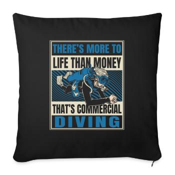 Diving Diver Commercial Diving - Sofa pillowcase 17,3'' x 17,3'' (45 x 45 cm) - black - Front