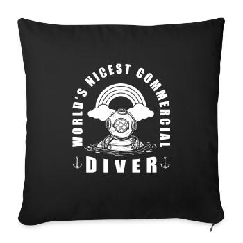 Diving Diver Commercial Diving - Sofa pillowcase 17,3'' x 17,3'' (45 x 45 cm) - black - Front