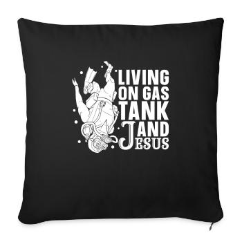 Plongeurs Plongée commerciale - Housse de coussin décorative 45 x 45 cm - noir - Devant