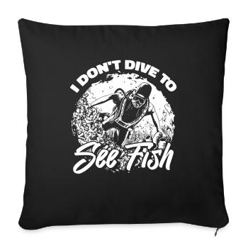 Plongeurs Plongée commerciale - Housse de coussin décorative 45 x 45 cm - noir - Devant