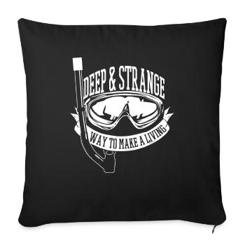 Plongeurs Plongée commerciale - Housse de coussin décorative 45 x 45 cm - noir - Devant