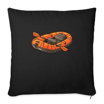 Rafting - Sofa pillowcase 17,3'' x 17,3'' (45 x 45 cm) - black - Front