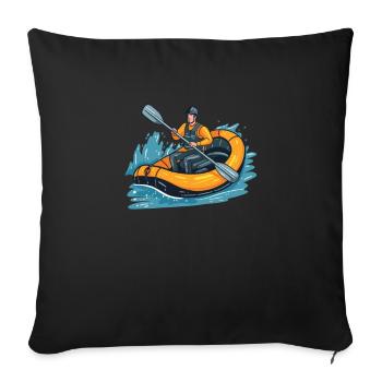 Rafting - Sofakissenbezug 45 x 45 cm - Schwarz - Vorne
