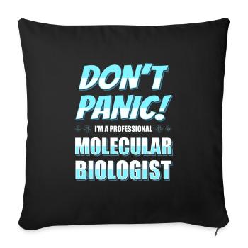 Biology Biologist Witzig Molecular Biologist - Sofa pillowcase 17,3'' x 17,3'' (45 x 45 cm) - black - Front
