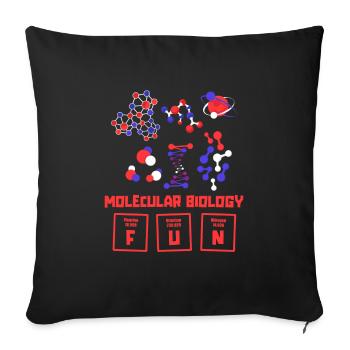 Biology Biologist Molecules Molecular Biologist - Sofa pillowcase 17,3'' x 17,3'' (45 x 45 cm) - black - Front