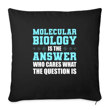 Biology Biologist Lustig Molecular Biologist - Sofa pillowcase 17,3'' x 17,3'' (45 x 45 cm) - black - Front