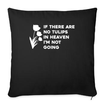 Tulips Tulips - Sofa pillowcase 17,3'' x 17,3'' (45 x 45 cm) - black - Front