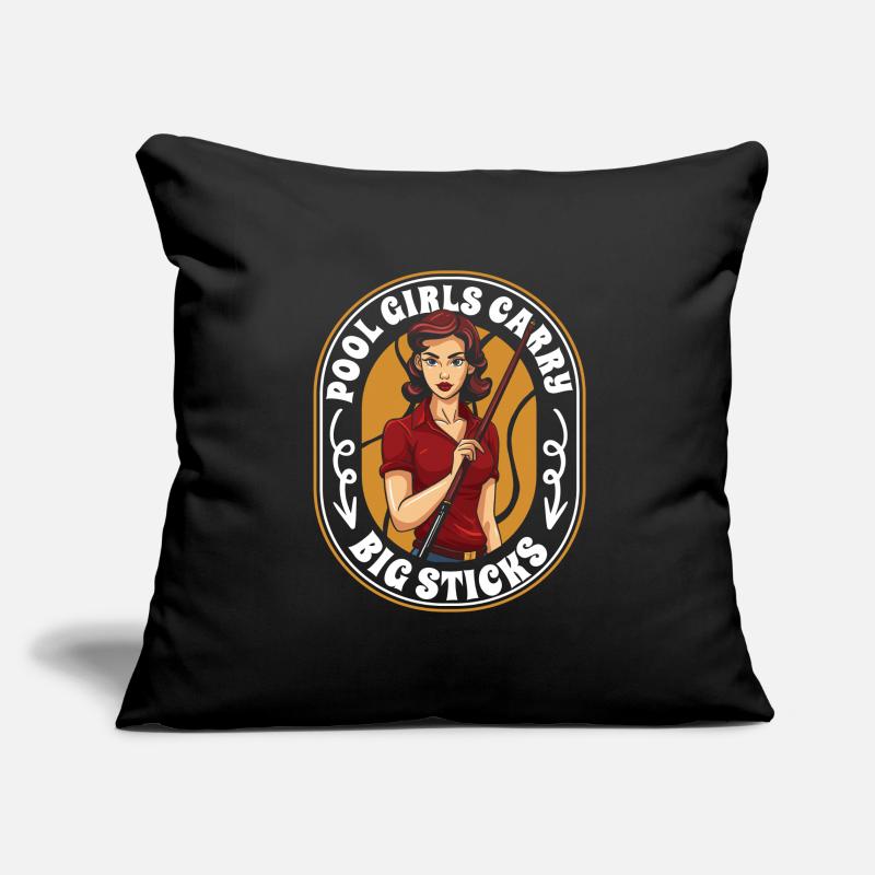 Fille de billard Housse de coussin décorative 45 x 45 cm
