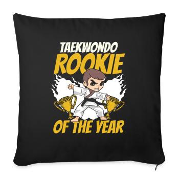 Taekwondo Beginner - Sofa pillowcase 17,3'' x 17,3'' (45 x 45 cm) - black - Front