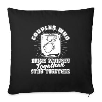 Whisky Whiskey - Sofakissenbezug 45 x 45 cm - Schwarz - Vorne