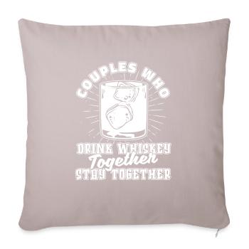 Whisky Whiskey - Sofakissenbezug 45 x 45 cm - helles Taupe - Vorne
