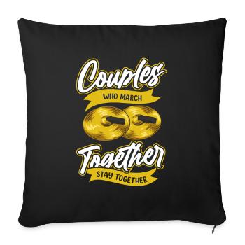 Fan train marching band pair - Sofa pillowcase 17,3'' x 17,3'' (45 x 45 cm) - black - Front