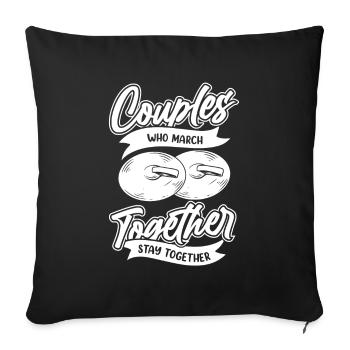 Fan train marching band pair - Sofa pillowcase 17,3'' x 17,3'' (45 x 45 cm) - black - Front