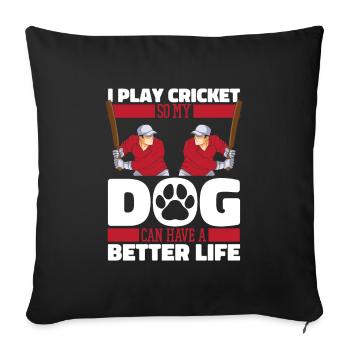 cricket - Sofa pillowcase 17,3'' x 17,3'' (45 x 45 cm) - black - Front