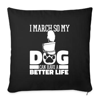 Fan train marching band - Sofa pillowcase 17,3'' x 17,3'' (45 x 45 cm) - black - Front