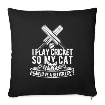 Cricket - Sofa pillowcase 17,3'' x 17,3'' (45 x 45 cm) - black - Front