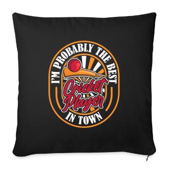 Cricket at its best - Sofa pillowcase 17,3'' x 17,3'' (45 x 45 cm) - black - Front