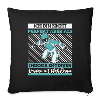 Le parachutisme intérieur à son meilleur - Housse de coussin décorative 45 x 45 cm - noir - Devant