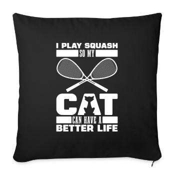 Squash - Sofakissenbezug 45 x 45 cm - Schwarz - Vorne
