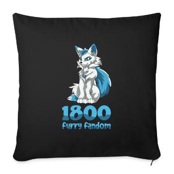 Furry Fandom Fursuits Mignon - Housse de coussin décorative 45 x 45 cm - noir - Devant