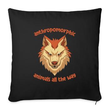 Furry Fandom Fursuits Cool - Housse de coussin décorative 45 x 45 cm - noir - Devant