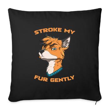 Furry Fandom Fursuits Drôle - Housse de coussin décorative 45 x 45 cm - noir - Devant