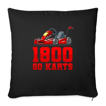 Go Kart Karting Karting Driver Cool - Sofa pillowcase 17,3'' x 17,3'' (45 x 45 cm) - black - Front