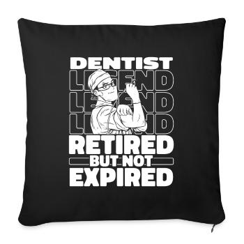 Retired Dentist Dentist - Sofa pillowcase 17,3'' x 17,3'' (45 x 45 cm) - black - Front