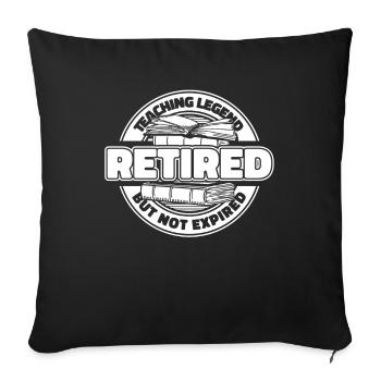 Enseignante Éducatrice à la retraite - Housse de coussin décorative 45 x 45 cm - noir - Devant
