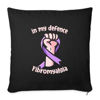Fibromyalgie Rheuma Niedlich - Sofakissenbezug 45 x 45 cm - Schwarz - Vorne